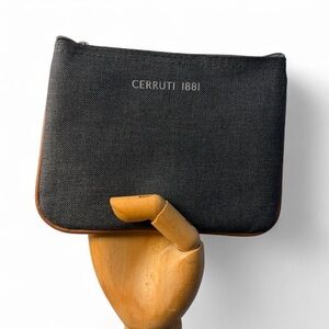 ✈️ Lufthansa CERRUTI 1881 Amenity Kit Grey Wallet / Coin Purse New
